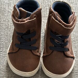 Wonder Nation Brown Kids Sneakers with Velcro